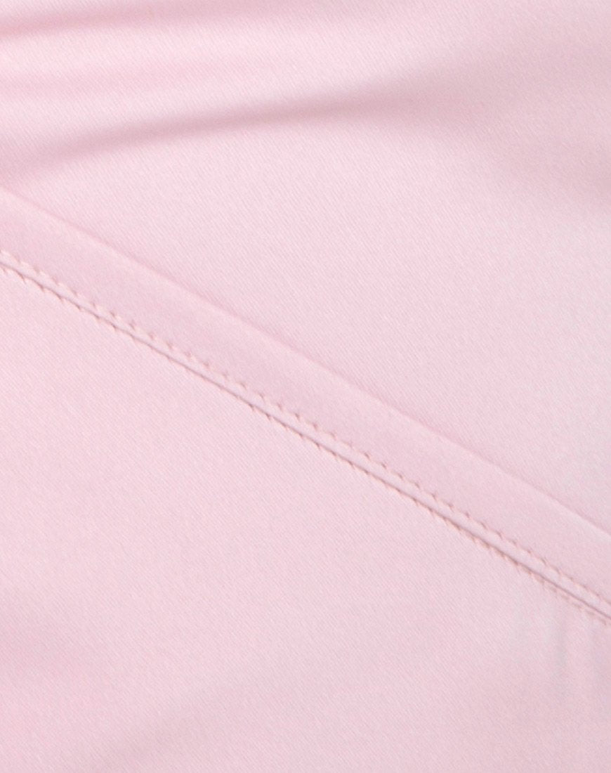 Image of Renta Cold Shoulder Crop Top in Satin Blush