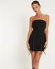 Image de la mini robe Alisa en noir tailleur