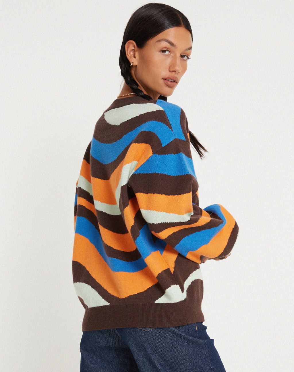 Pull Ammaria en arc-en-ciel ondulé