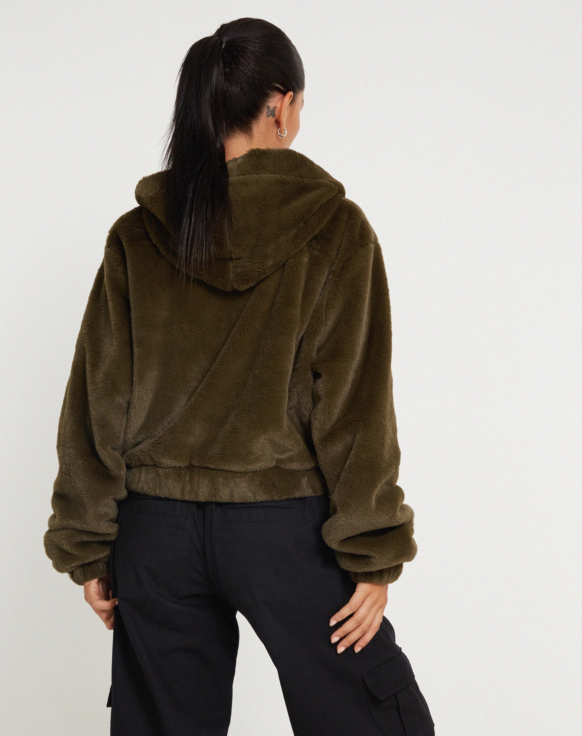 Image de la veste zippée Banowa en olive