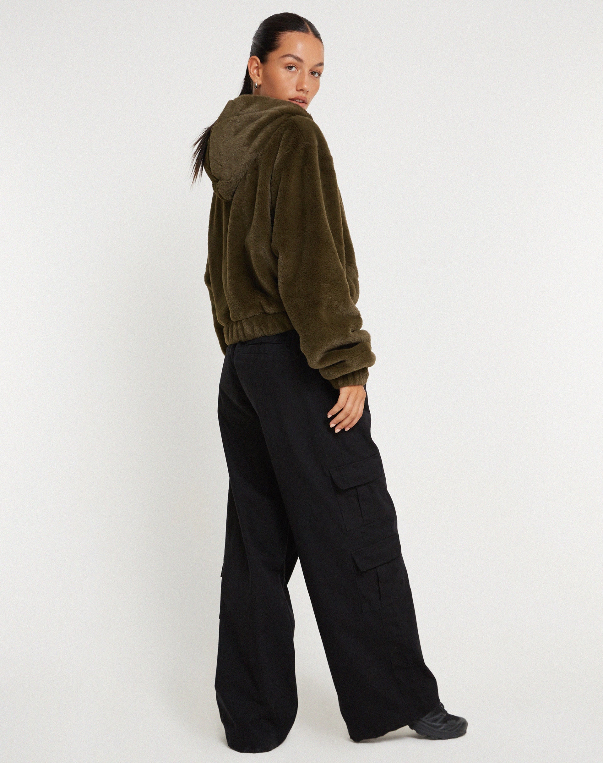 Image de la veste zippée Banowa en olive