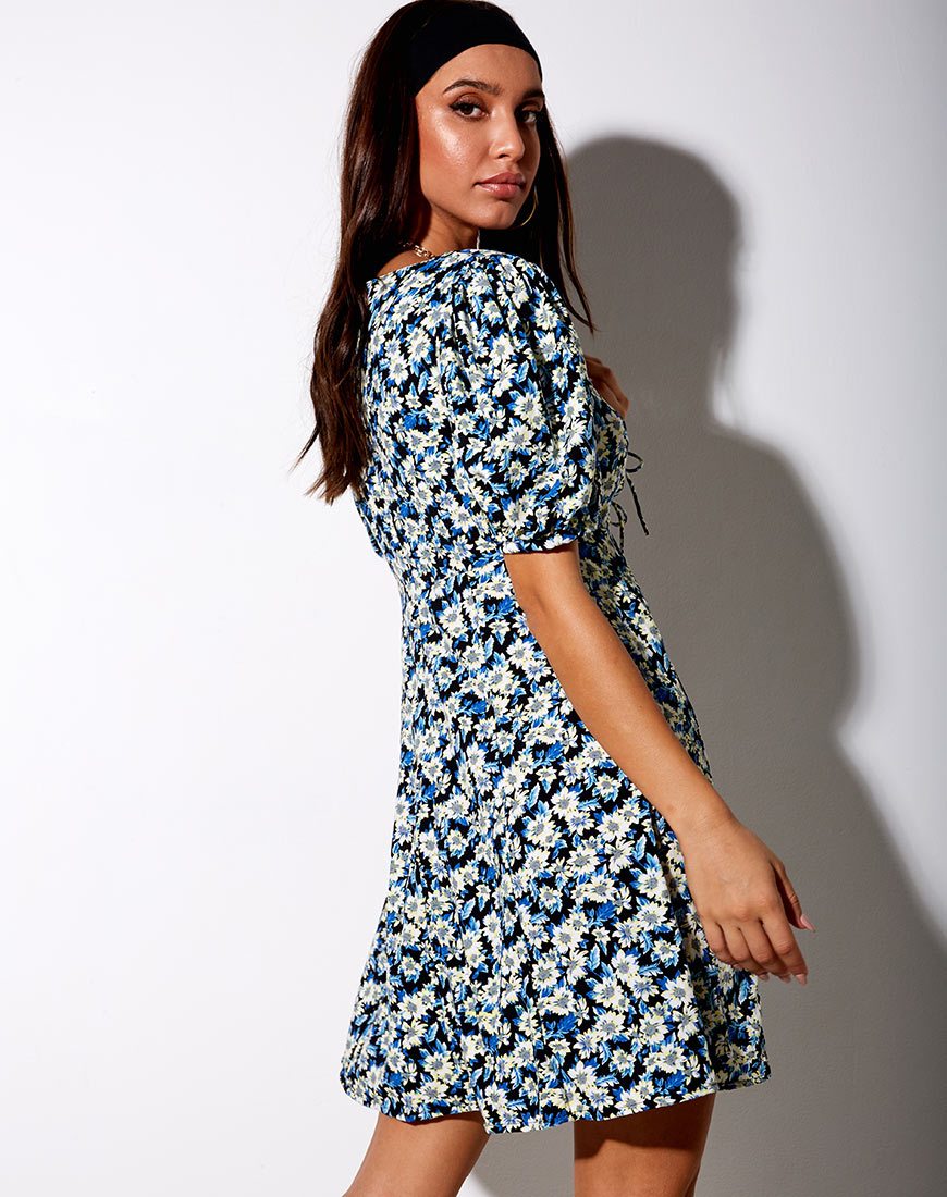 Mini robe Carie, bleu aster