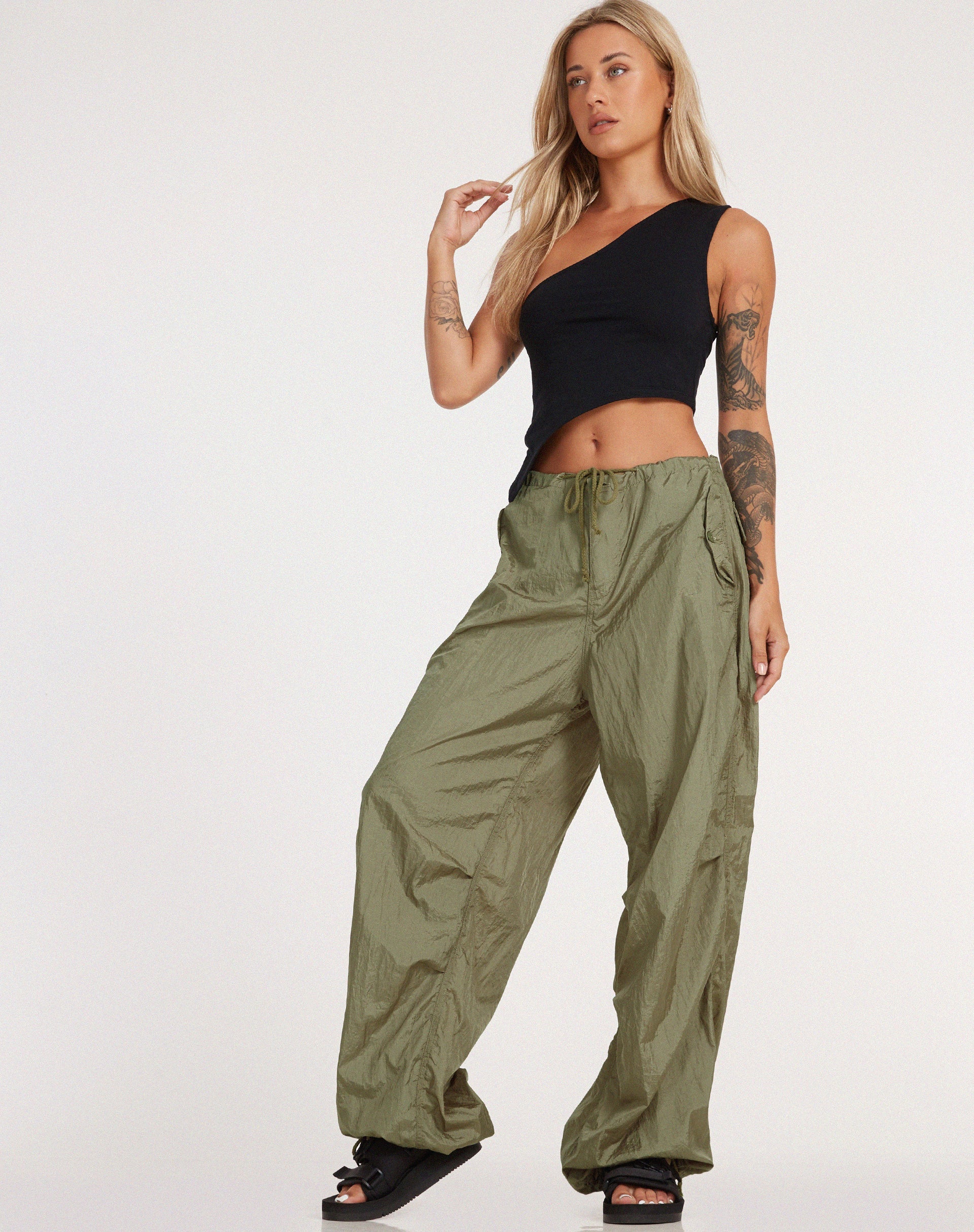 Image du pantalon Chute en Parachute Silver Green