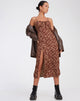 IMAGE DE La robe longue Cypress en brun floral terreux