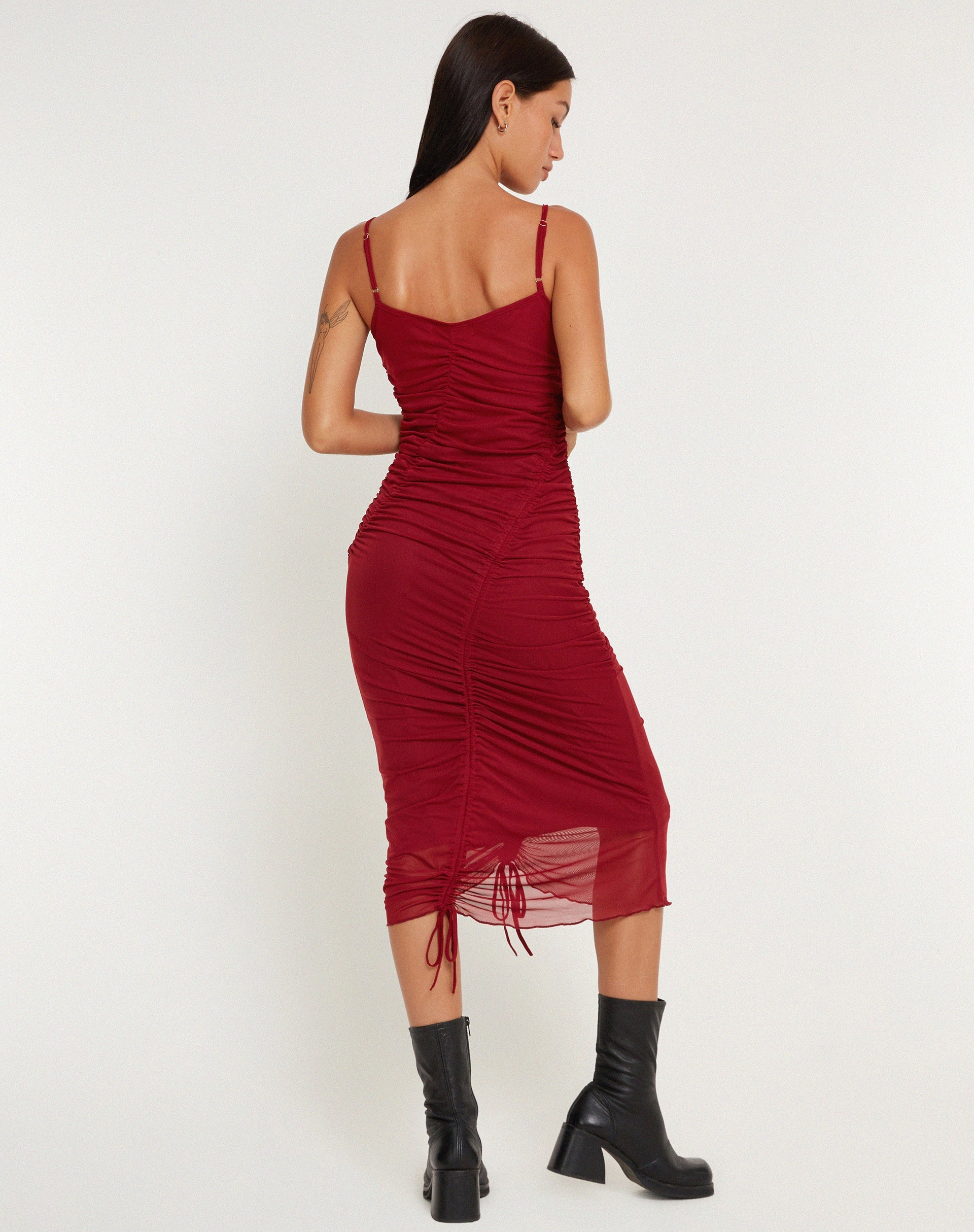Image de Dulcia Midi Dress in Burgundy
