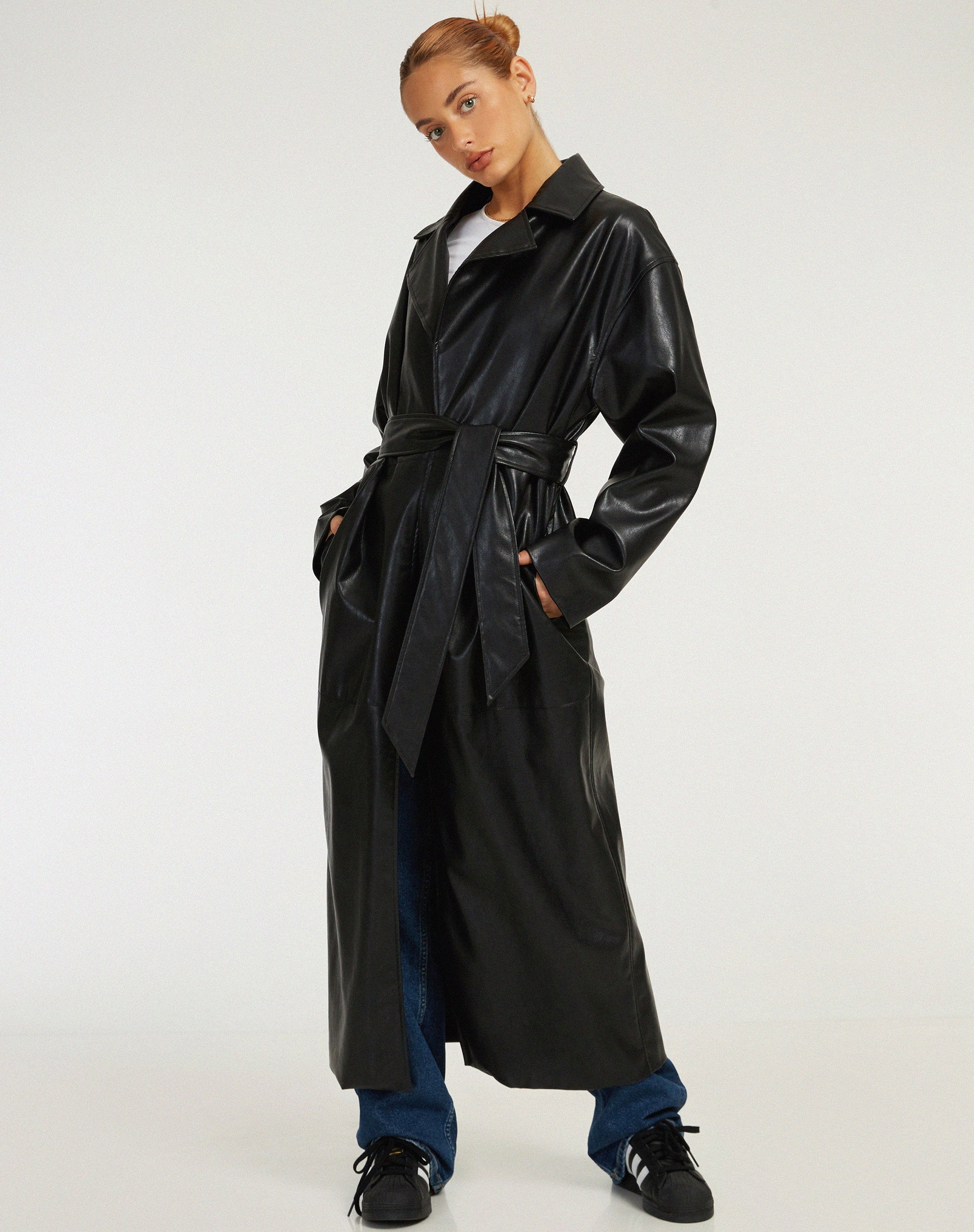 Image de Ejo Trench Coat en PU noir