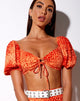 Image de Chelin Crop Top in Gradient Cheetah Tangerine