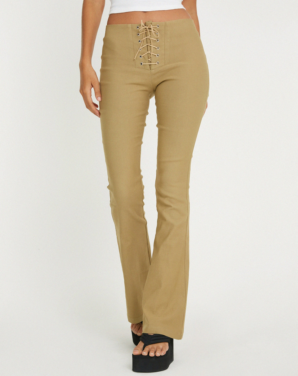 Pantalon évasé Joyo, sable