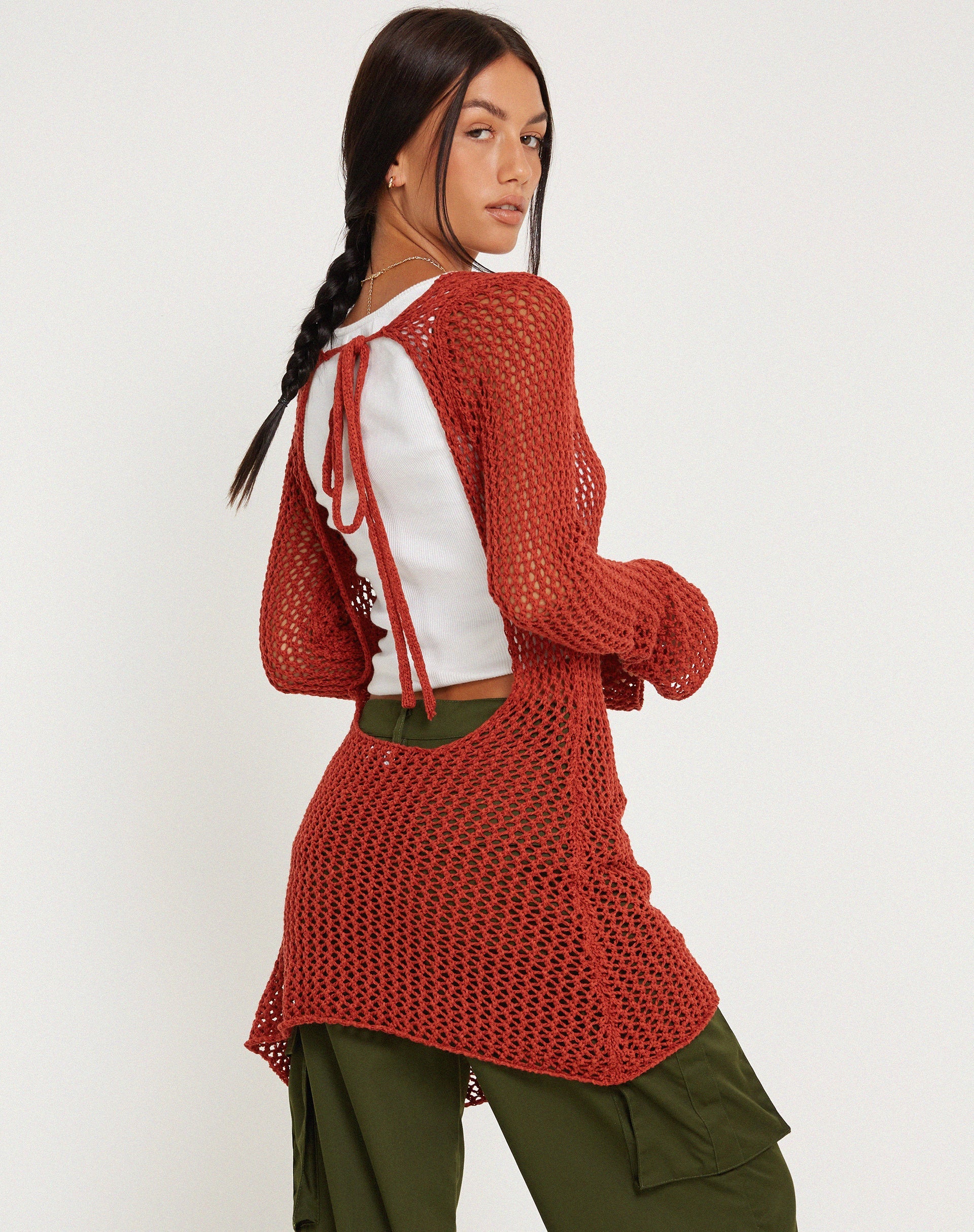 Image de Juwita Mini robe en orange brûlé