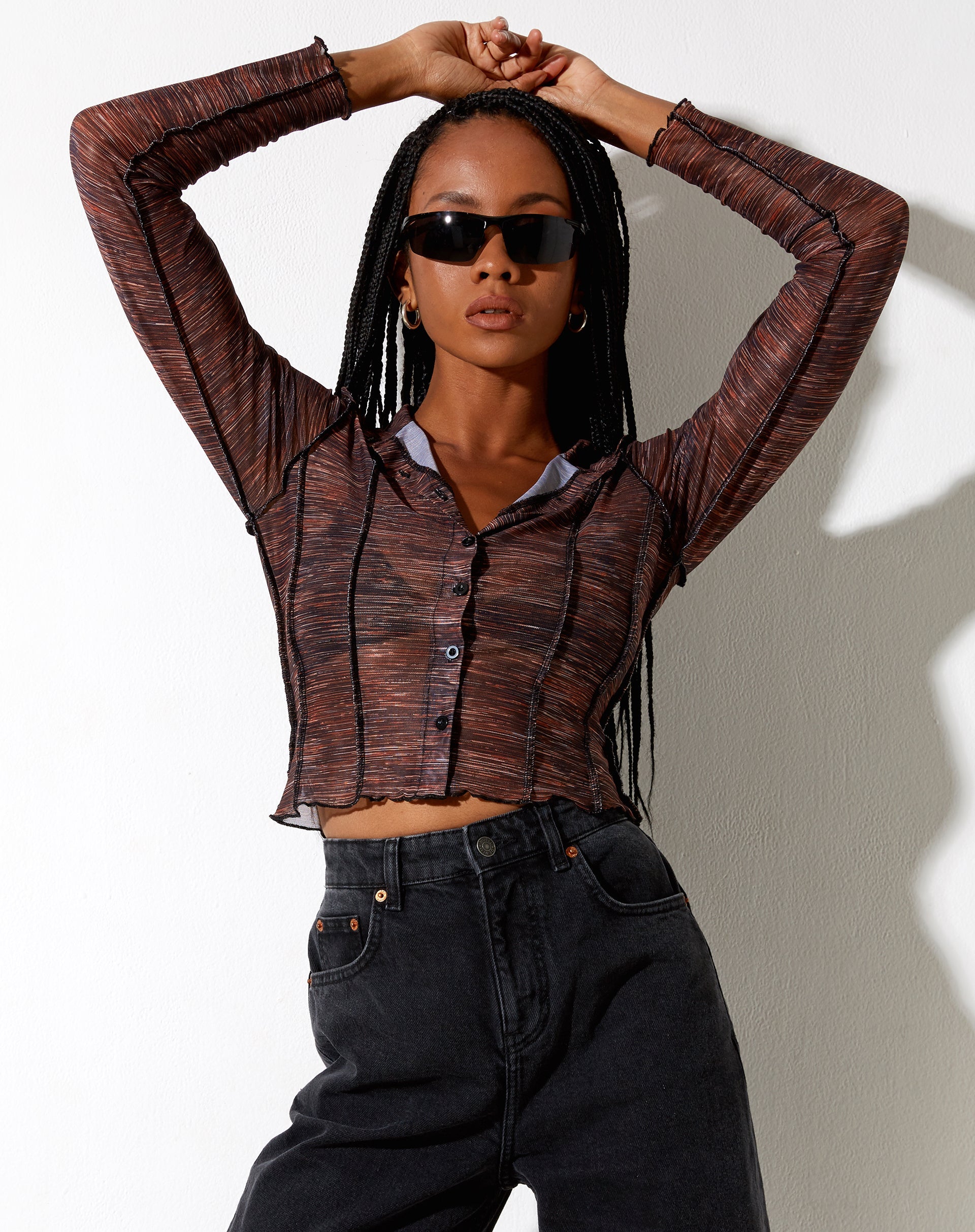 Image de la chemise Keera en Summer Rays Brown