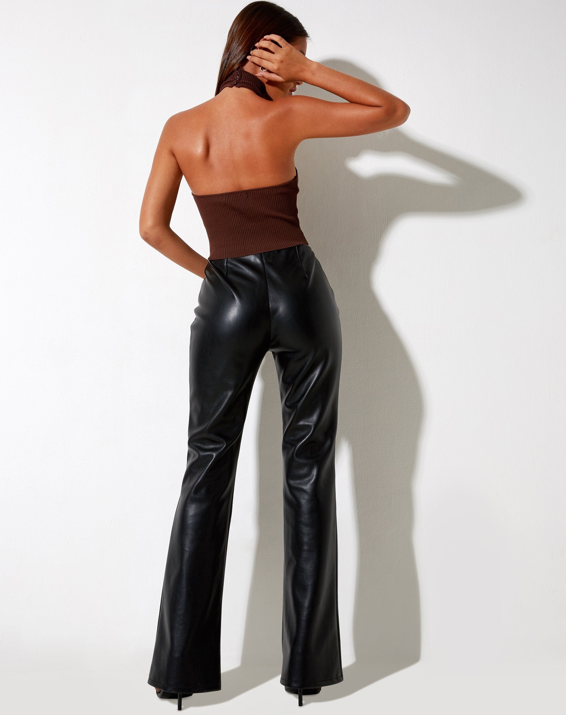 Image de Moila Crop Top in Knit Chocolate
