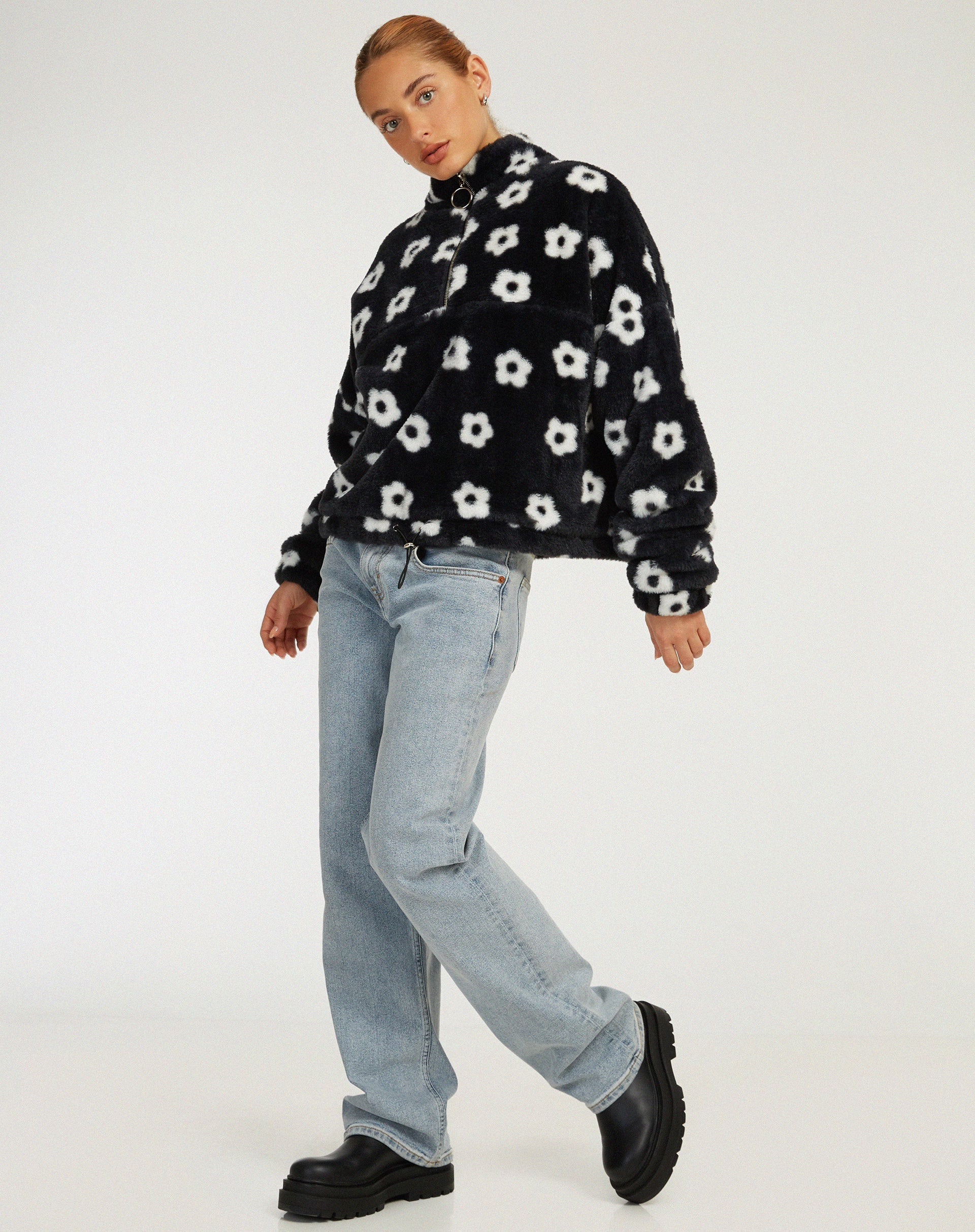 Veste Nero en noir et blanc Daisy