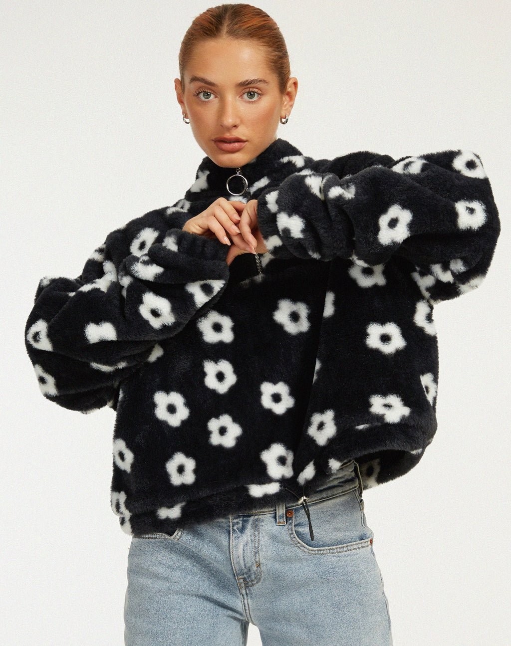 Veste Nero en noir et blanc Daisy