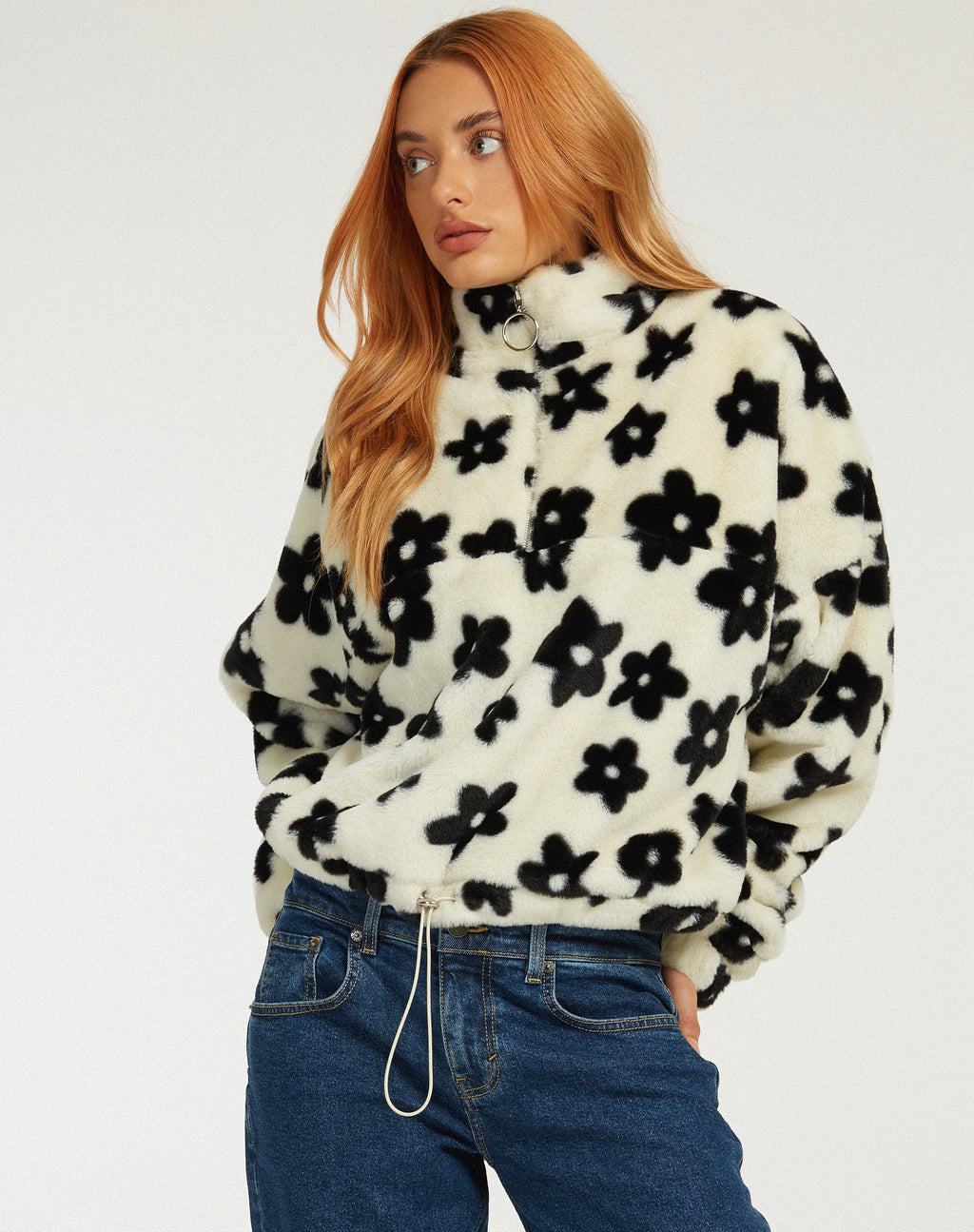 Veste Nero en blanc de marguerite et noir