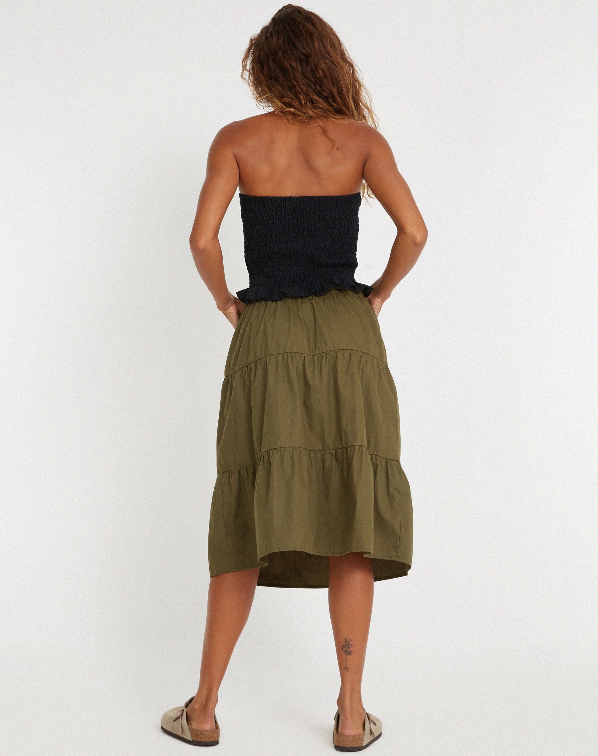 image de Reef Midi Skirt in Loden Green