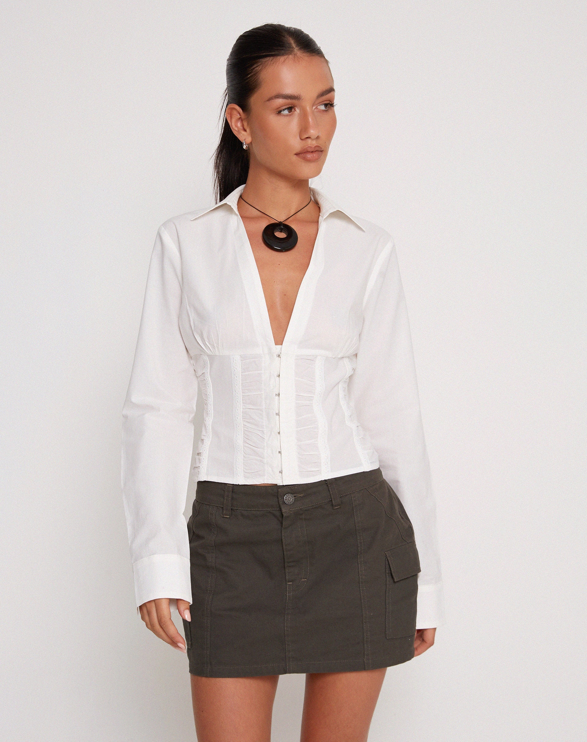 Image de Rohan Long Sleeve Fitted Shirt in Poplin White