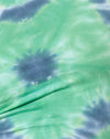 Tie Dye de fleurs vertes et bleues