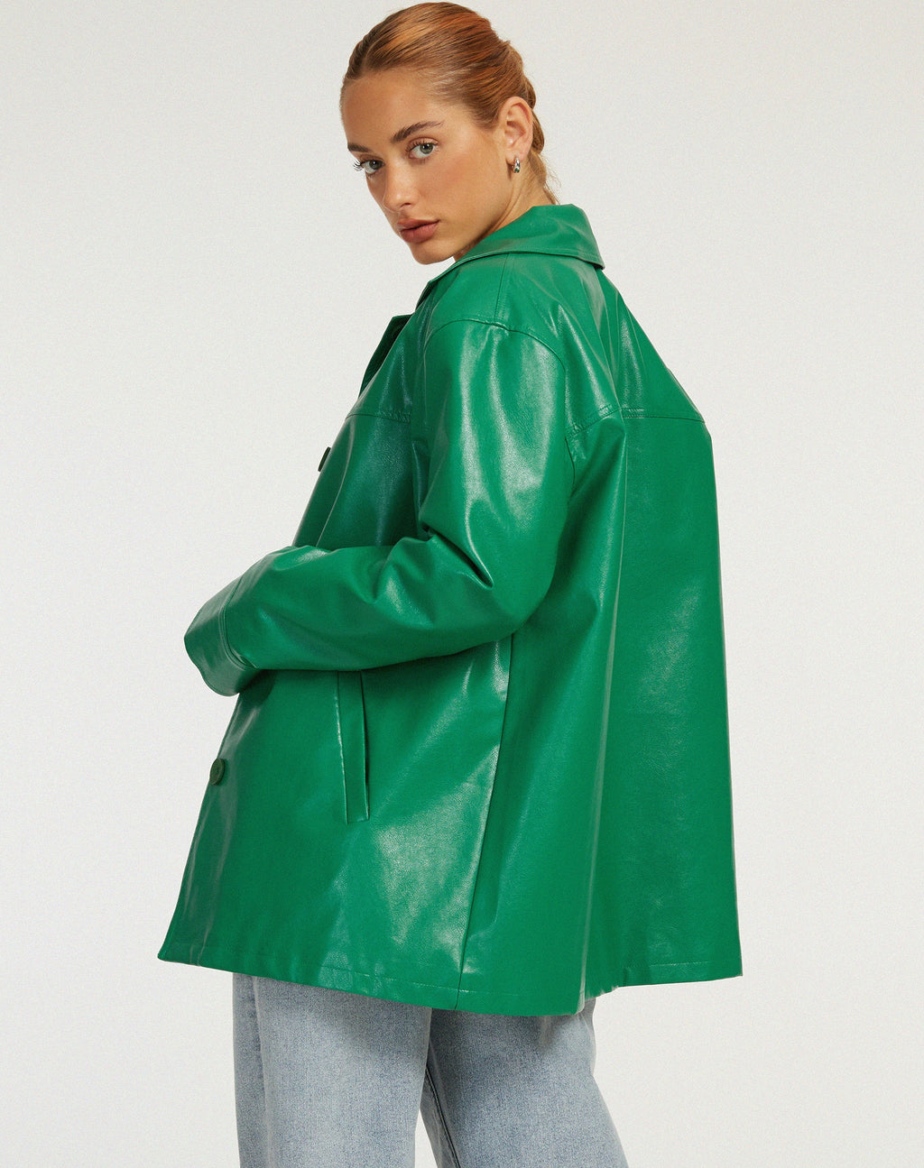 Veste Walta en Pu Kelly Green