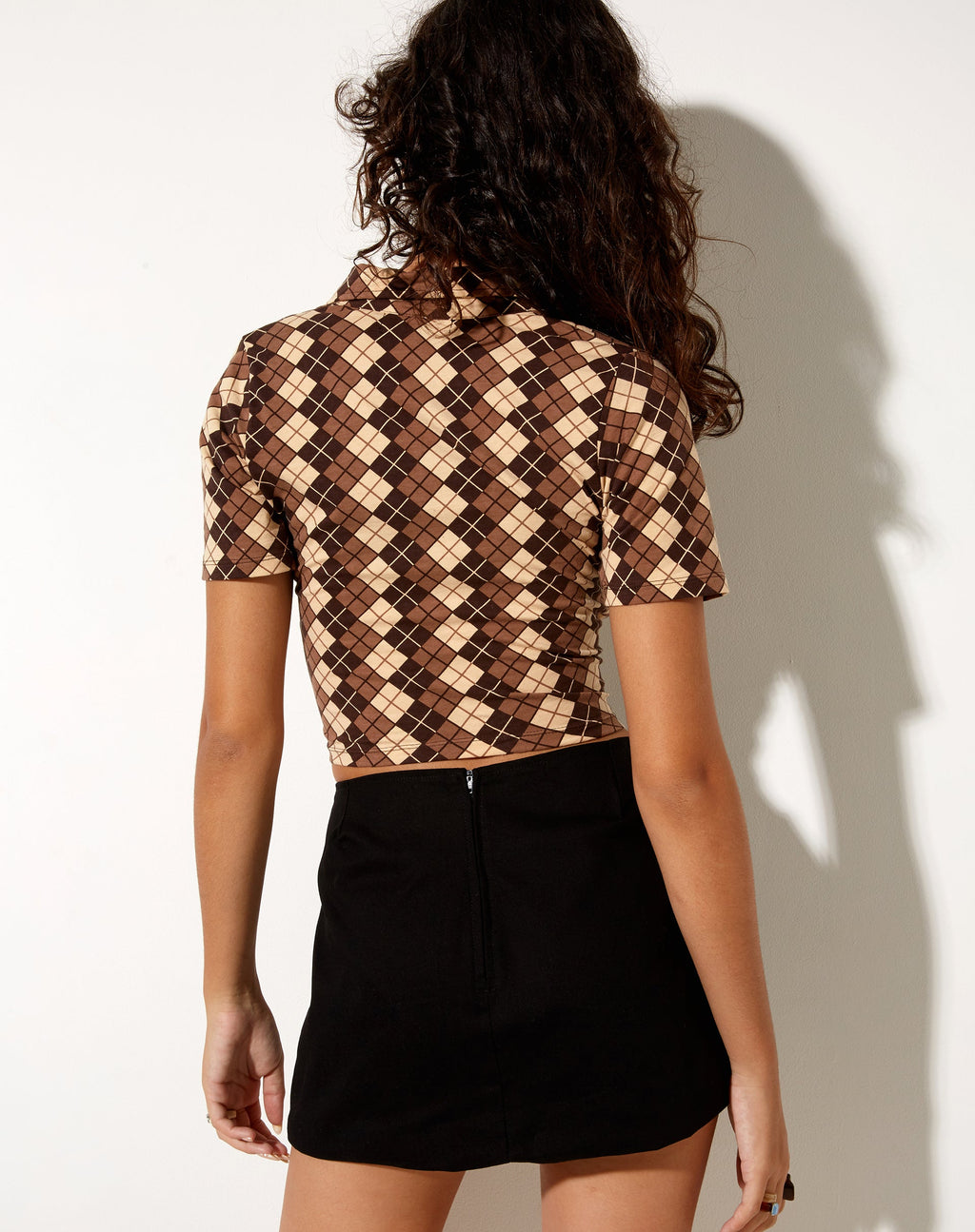 Chemise Rezul, Argyle, marron