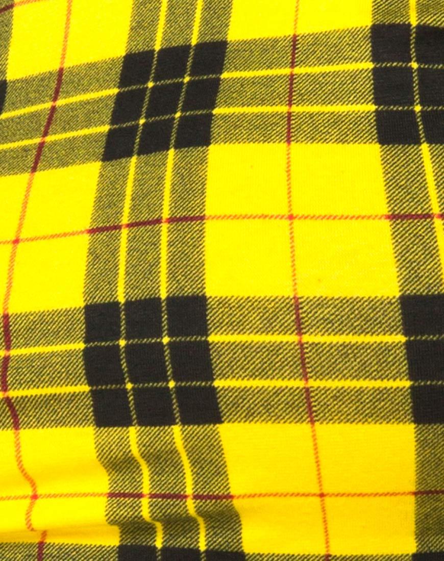Image de Rhala Crop Top in Winter Plaid Yellow