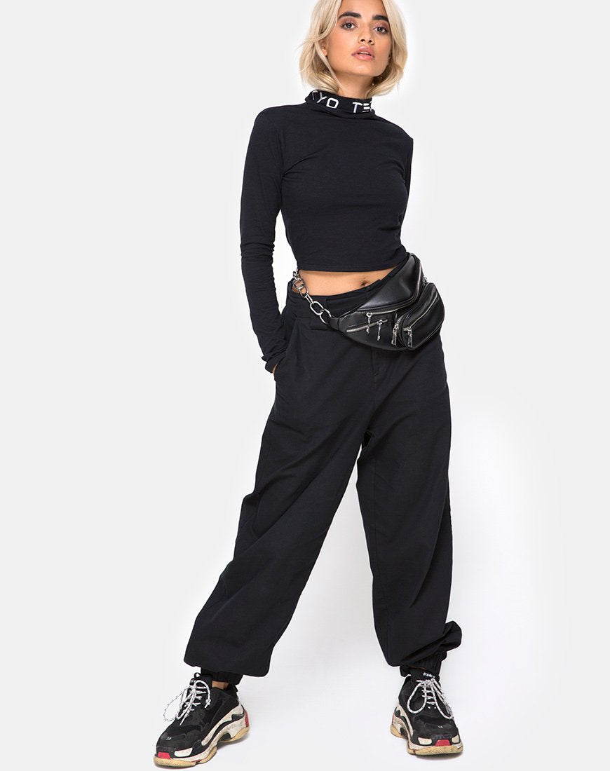 Image de Rhala Crop Top in Tokyo Techno Black Embro