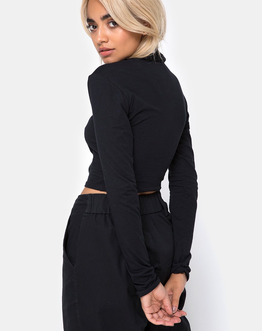 Image de Rhala Crop Top in Tokyo Techno Black Embro