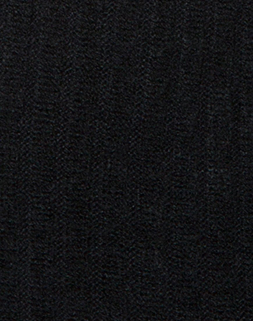 Image of Mabel Cutout Bodice in Rib Knit Black