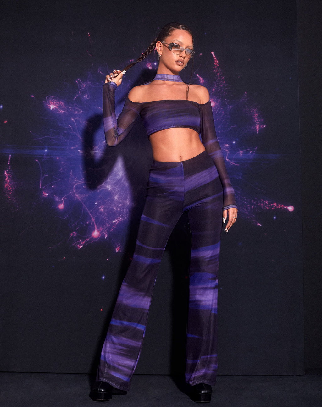 Pantalon évasé Herly en Cosmic Melt