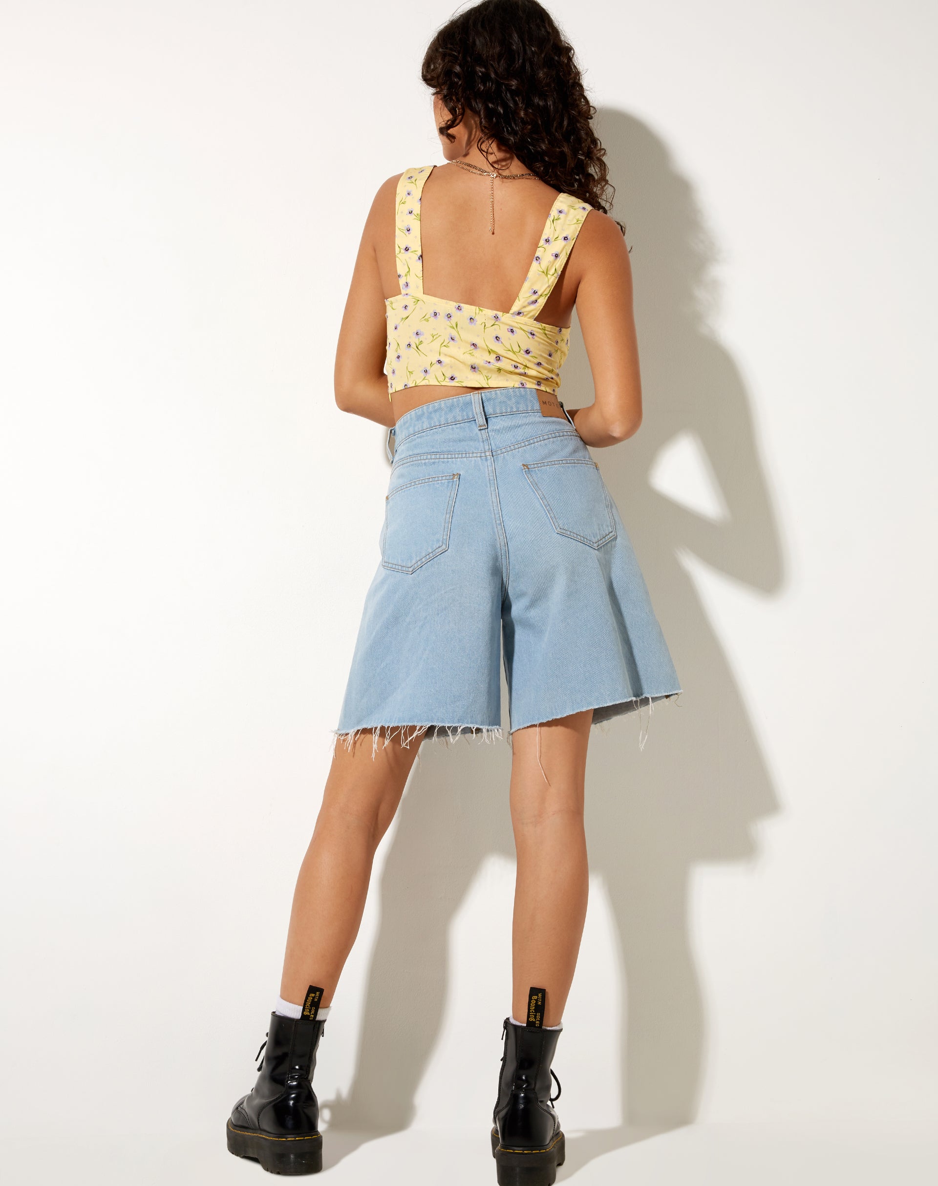 Image de Ridis Gilet Crop Top en fleurs sauvages Lemon Drop
