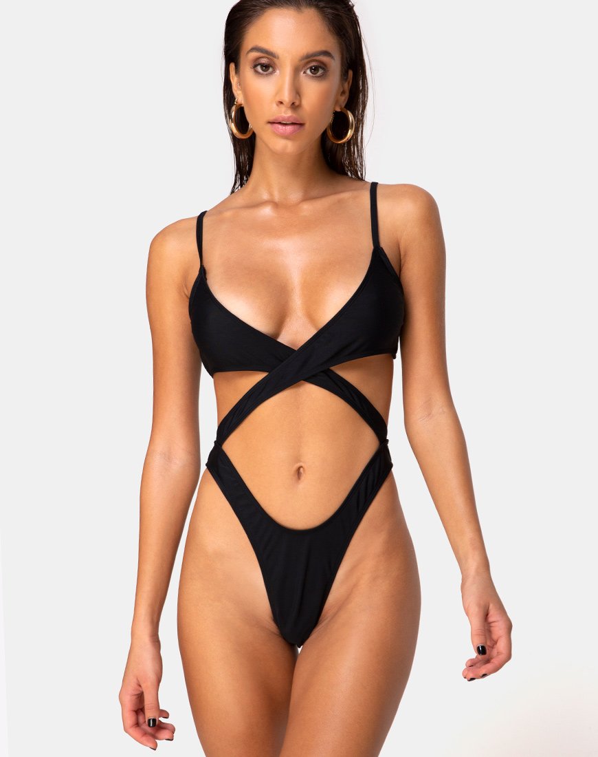 Maillot de bain Riko en noir mat