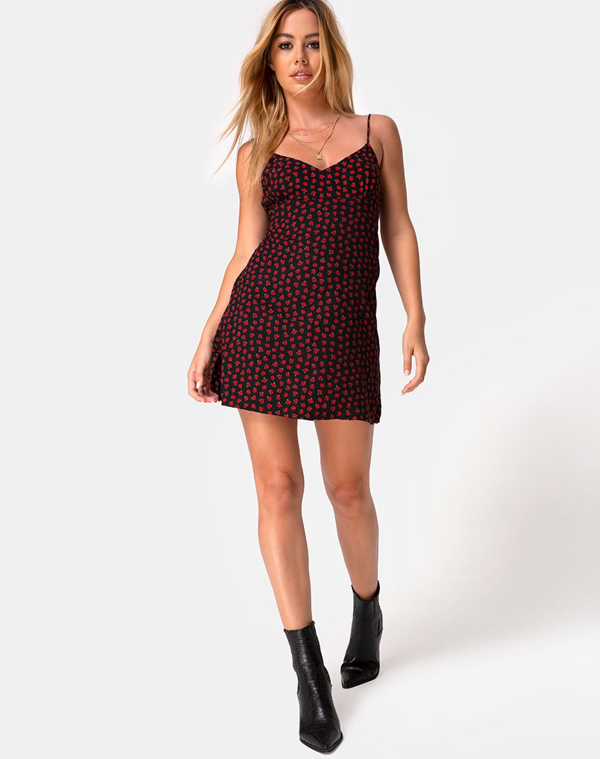 Image de la robe Rilia en Dotty Rose Red