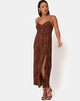 Image de Rinda Maxi Dress in Crinkle Ditsy Leopard Orange