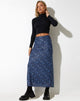 image de Rindu Midi Skirt in Flower Garden Blue