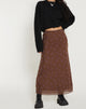 Image de Rindu Maxi Skirt in Flower Stem Flock Brown