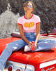 Image de Ringer Tee in Peony Bind Racing Red Super Freak
