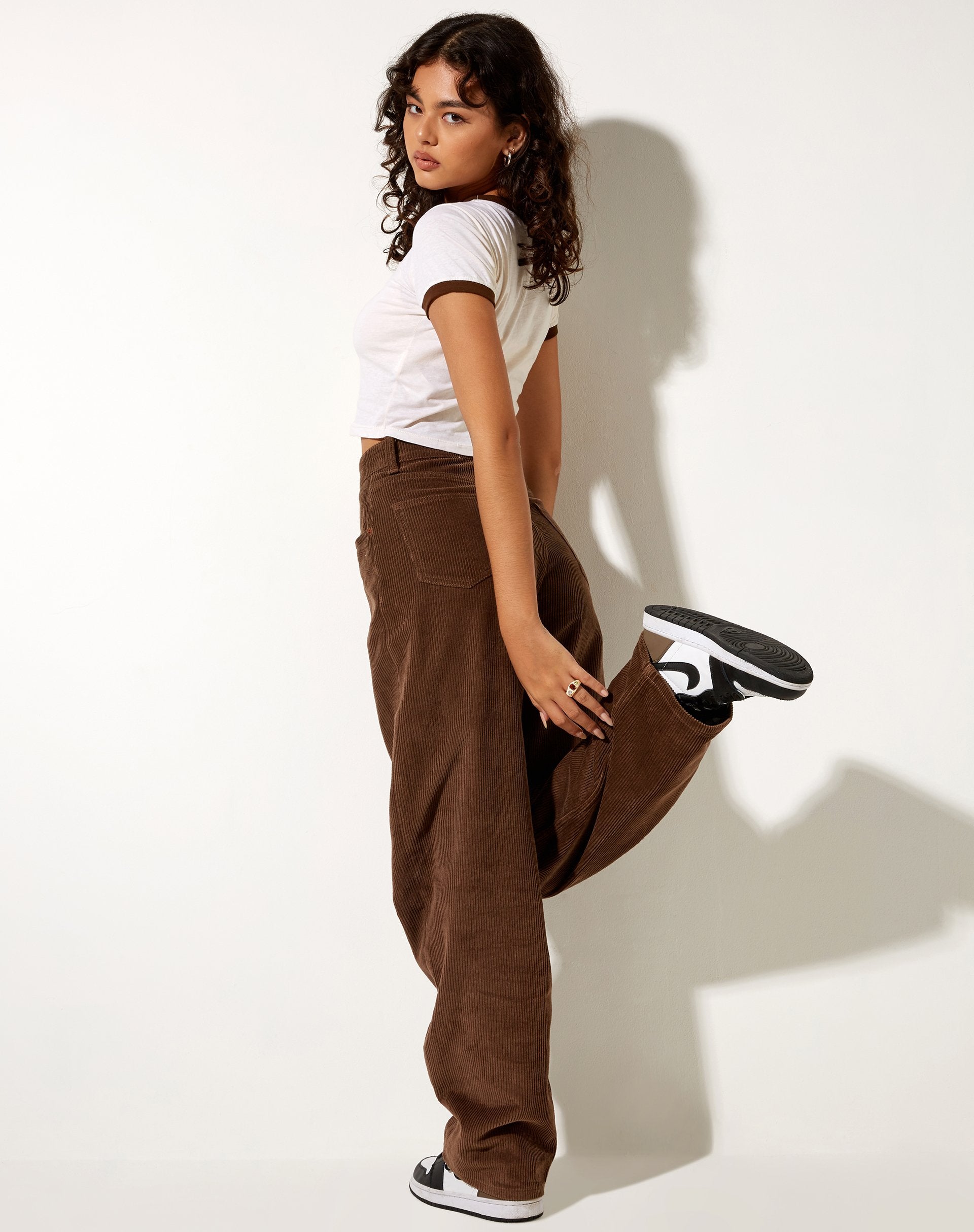 Image de Ringer Tee in Winter White Bind Cocoa Pony Club