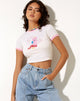 Image de Ringer Tee in Winter White Peony Bind Its Not Me Its You