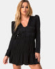 Image de la robe Risana en satin Cheetah Black