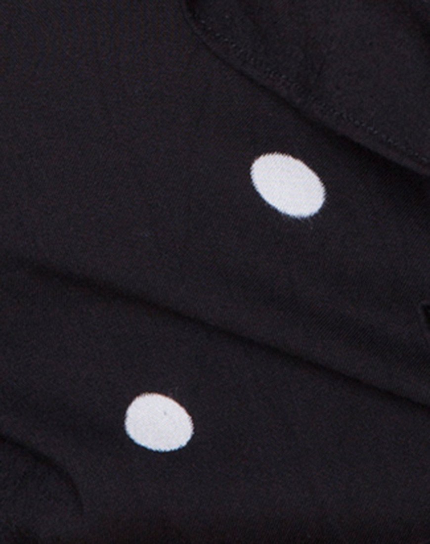 Image de la robe Riser à pois noir et blanc