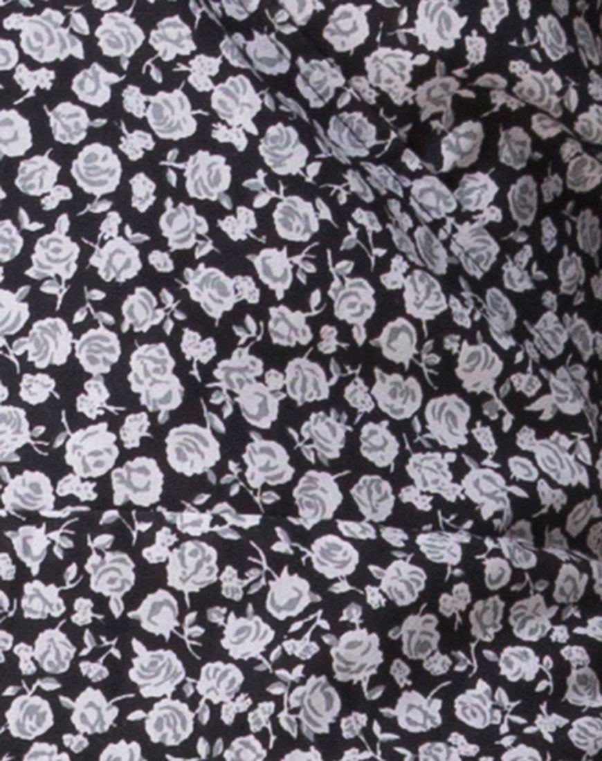 Image de la robe Riva en Ditsy Rose Noir