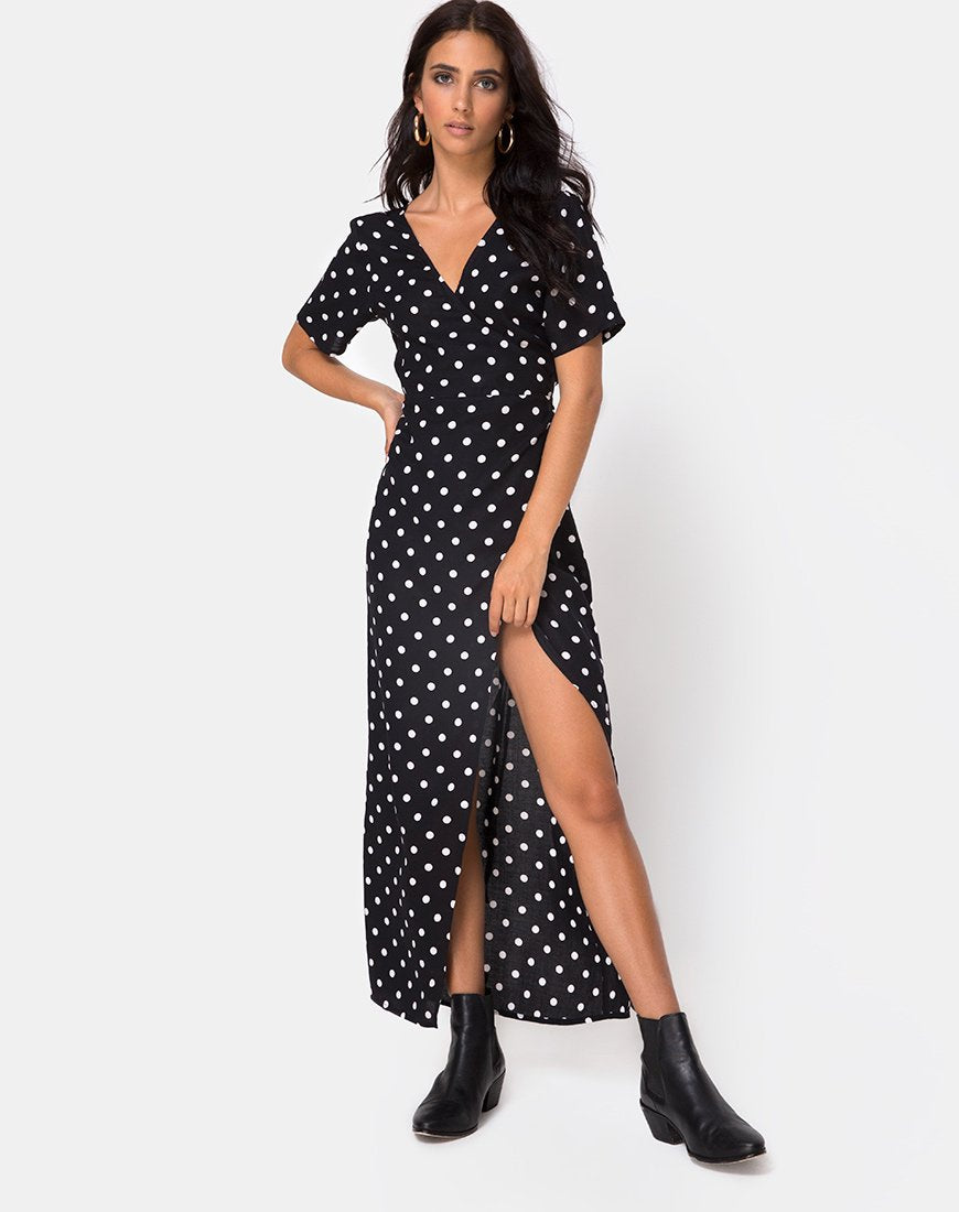 Robe Riva en polka moyen B/W