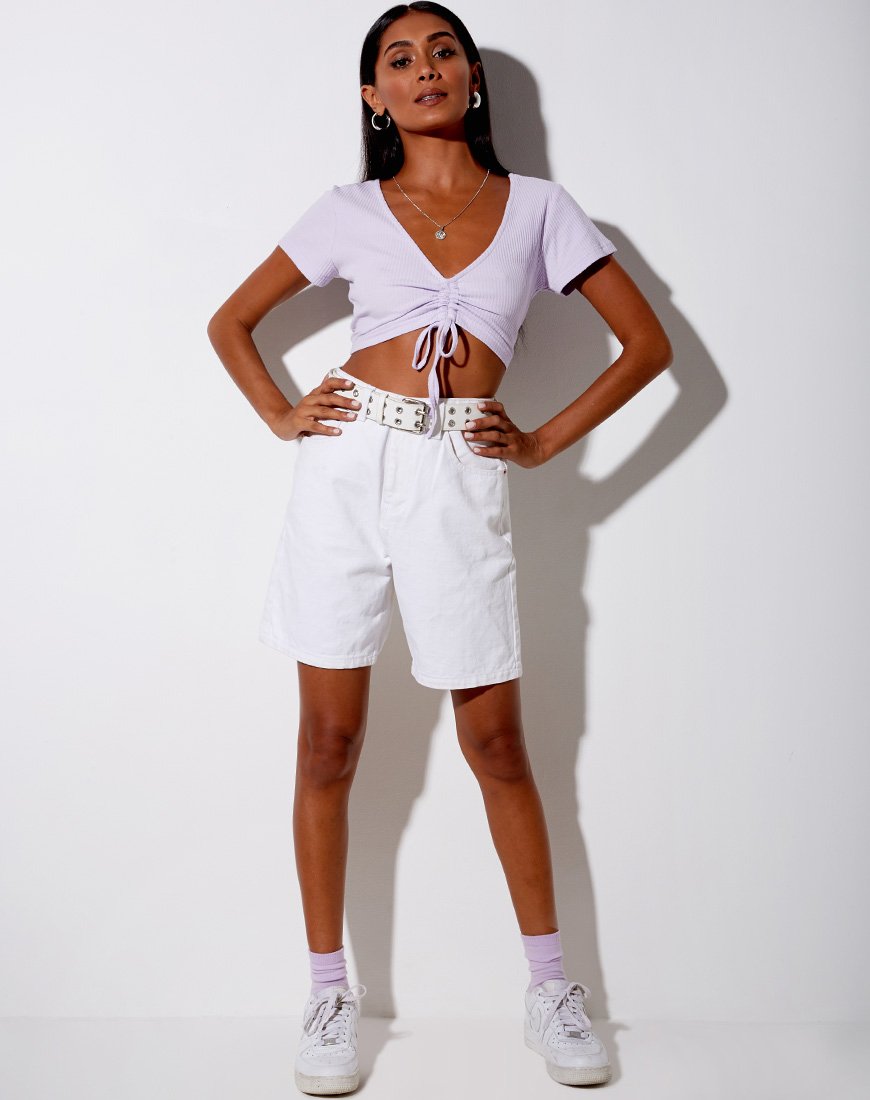 Image de Rivera Crop Top in Rib Violet