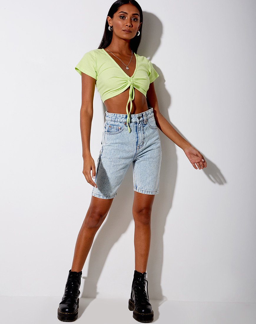 Image de Rivera Crop Top in Rib Lime