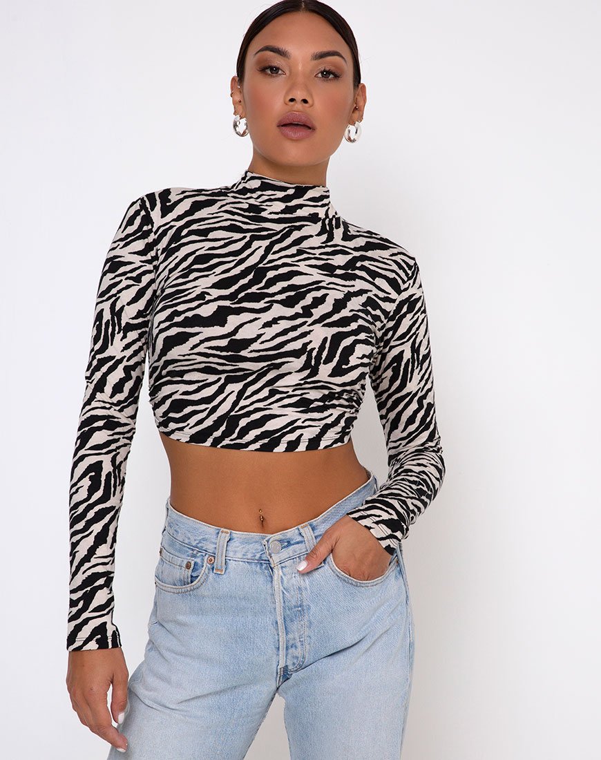 Image de Quelia Crop Top in 90s Zebra