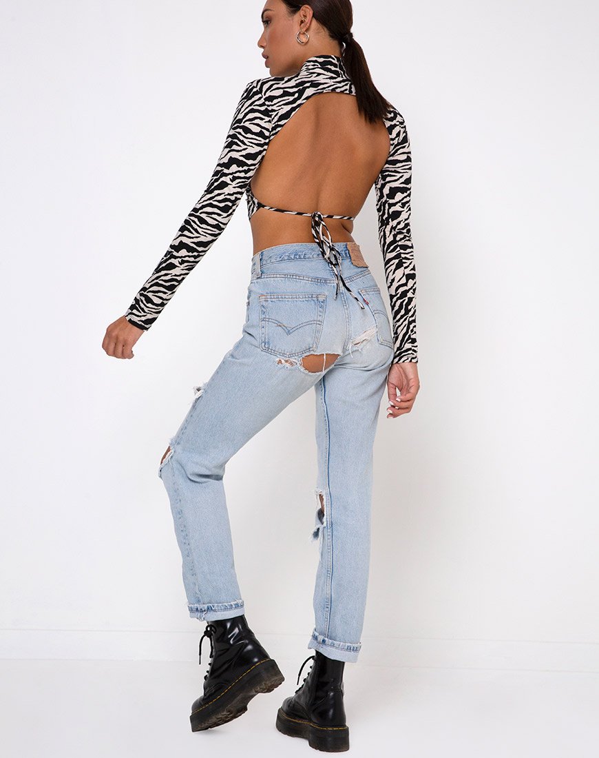 Image de Quelia Crop Top in 90s Zebra