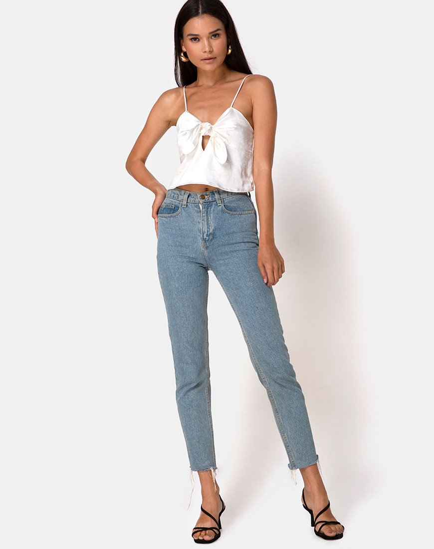 Image de Roce Top en satin ivoire