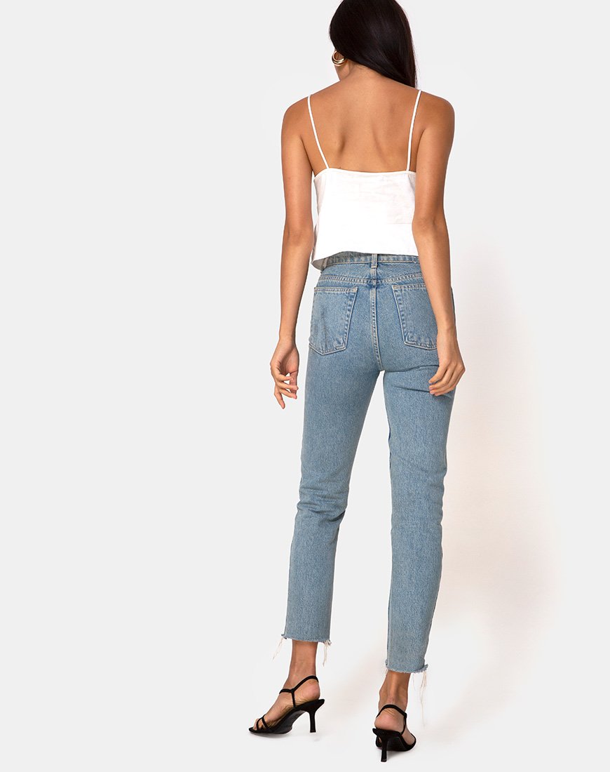 Image de Roce Top en satin ivoire
