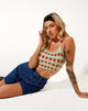 Image de Roe Crop Top in Mint String Of Strawberries