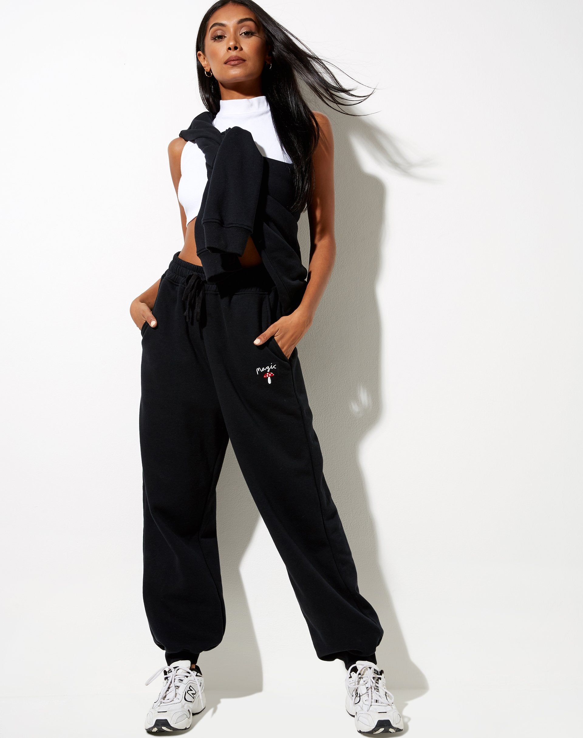Image de Roider Jogger en noir Mushroom Red Embro