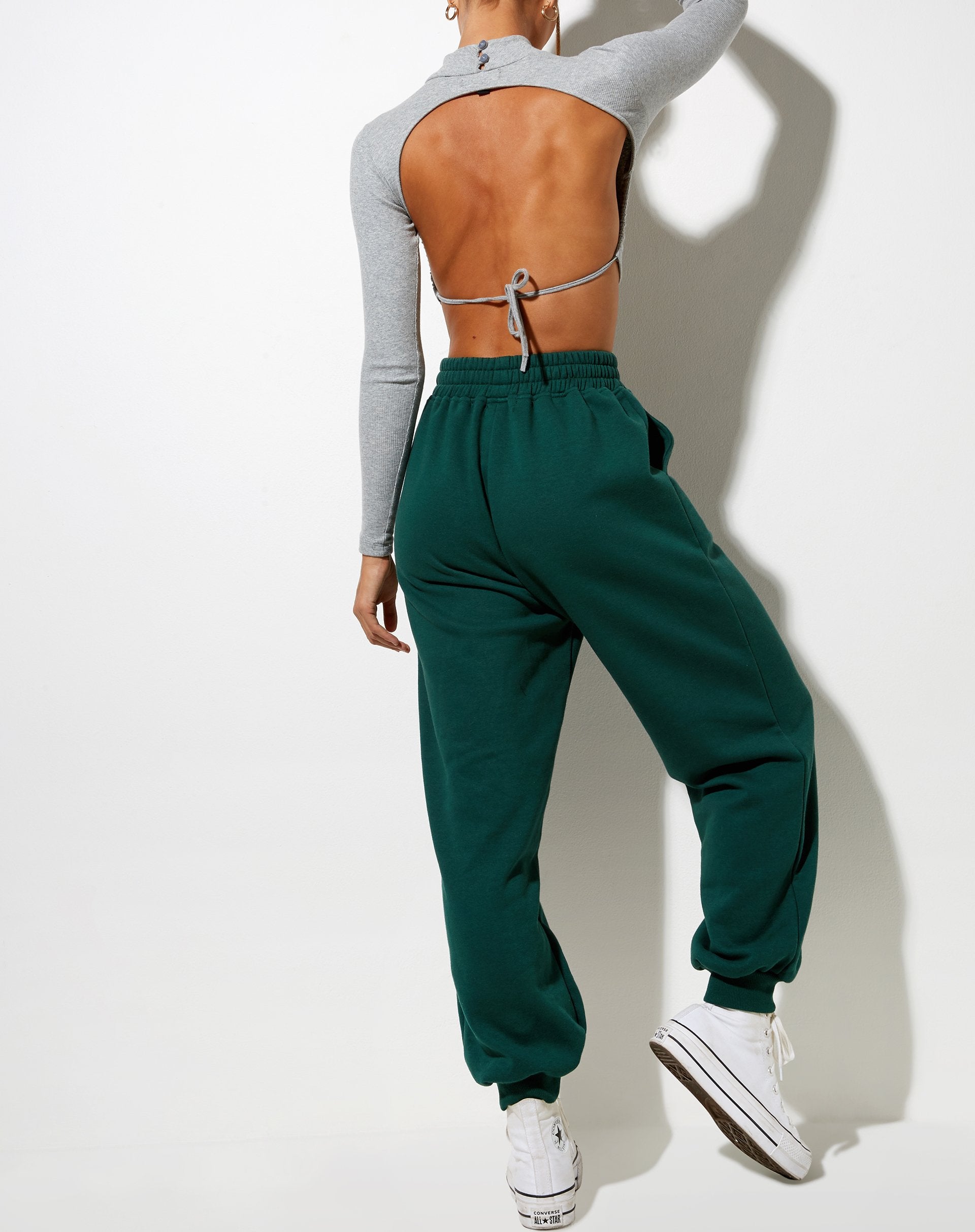 Image de Roider Jogger in Bottle Green Angel Embro in White